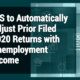 IRS to Automatically Adjust Prior Filed 2020 Returns with Unemployment Income